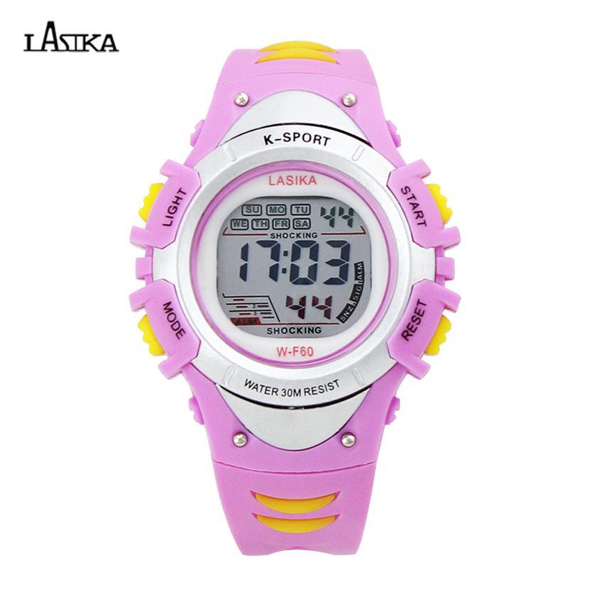 Wholesale Price New Student Style Muti Function LCD Screen Boy Digital Sports Watch Round Dail Kids