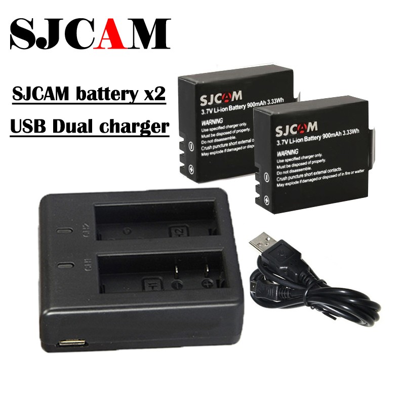 USB-Dual-bateria-Charger-2x-original-SJ4000-Battery-for-SJCAM-Action-camera-SJ-4000-WIFI-SJ5000