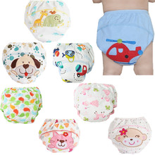 1Pcs Baby Training Pants Cotton Reusable Baby Diapers Waterproof Cloth Nappies Washable Diapers Bamboo Learning Pants