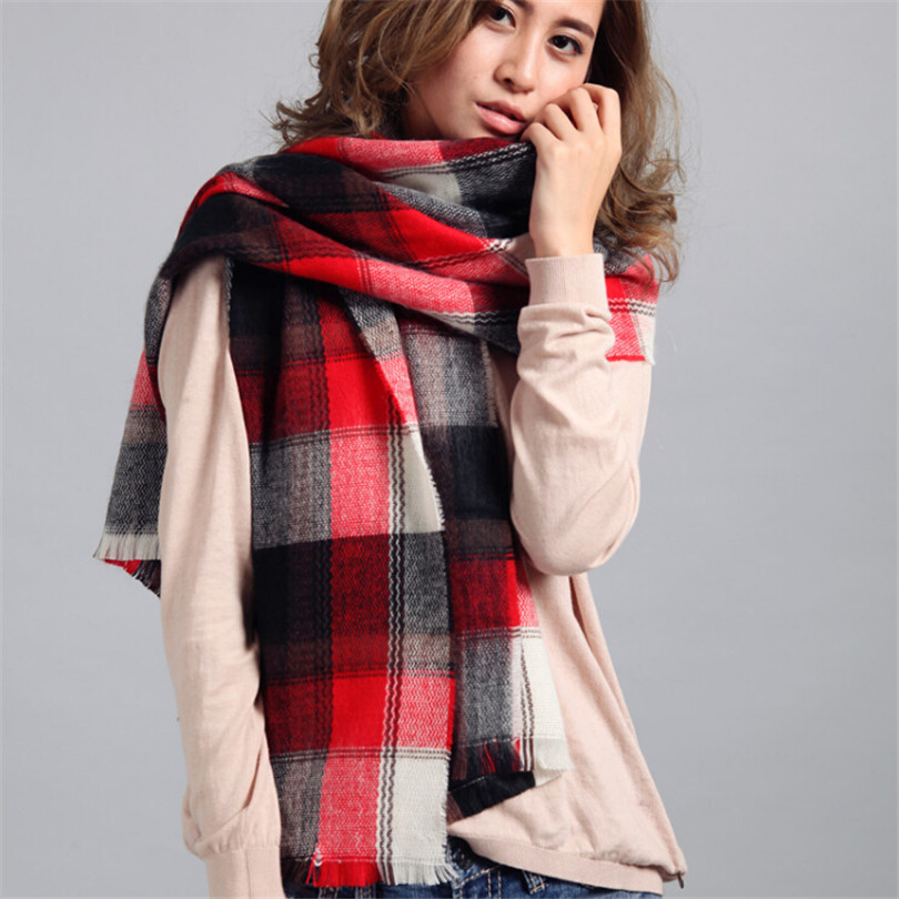 New Cashmere Scarf Winter Plaid Designer font b Tartan b font Blanket Unisex Acrylic Wrap Unisex