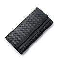 Ladies Trendy Delicate Knitting Long Wallet Women Korean Style Fashion Plain Money Cip Designer Concise Woven