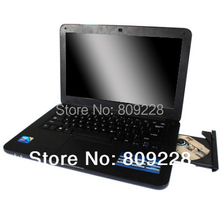 FREE shipping 13 3 inch cheap laptop in tel atom D2500 with wifi camera DVD room