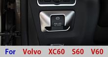 Interior Accessories for volvo xc60 v60 s60 Center console sequins dashboard Electronic handbrake cover frame trim stickers