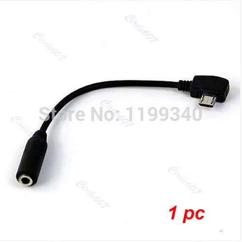 Гаджет  G104  Micro USB Jack to Headphone 3.5mm Earphone Adapter Socket Audio Cable Black free shipping None Компьютер & сеть