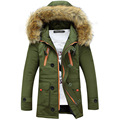 2016 Winter Men s Fur Hooded Coat Casual Army Tactical Jacket Coat Brand Male Sweatshirt Windbreaker