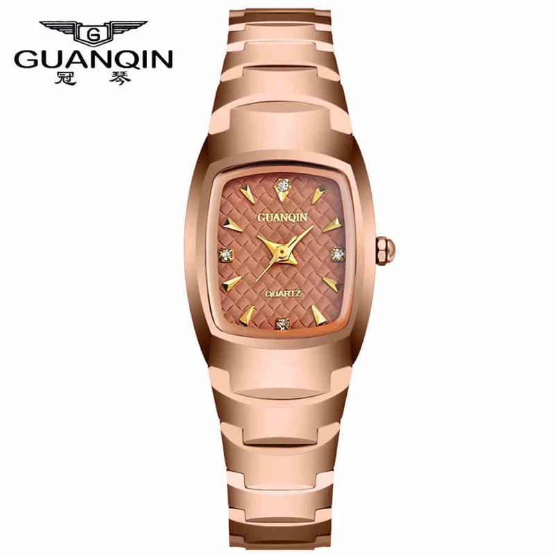 Здесь можно купить  GUANQIN Genuine Female Tungsten Steel Watch Ladies Watches Commerce Quartz Watches Waterproof Watch 0750  Ювелирные изделия и часы