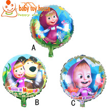 New Arrival Masha And Bear Balloon Decoration Foil Balloon Classic Inflatable Toys Martha and Bear Balloons For Children