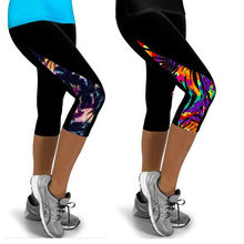 Running Tights Female Printed Leggings for Women Sportswear Velvet Leggins 3/4 Sport Fitness Pants Walking Trousers