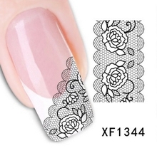 Artificial flowers, watermark nail stickers series XF1344