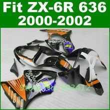 Motorcycle Fairings for Kawasaki 2000 2001 2002 zx6r fairings kit Play Station 2 Ninja 636 00 01 02 bodywork kits MJ91