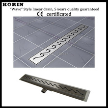 800mm «Wave» Style Stainless Steel 304 Linear Shower Drain, Horizontal Drain, Floor Waste, Deodorant floor drain