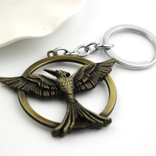 2015 Steampunk The Hunger Games 3 Antique Bronze Birds Key Chain Ring Classic Vintage Gothic Maxi Women And Men Keychain Jewelry