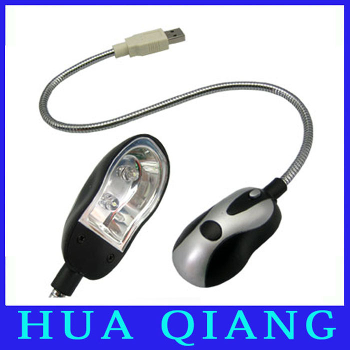 1407 free shipping Mouse shape USB LED light , Mouse LED Light Flexible