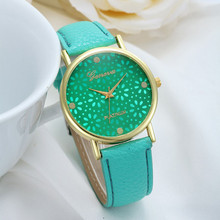 Simple Style Women Casual Wristwatch 2015 Fashion Snowflake Leather Quartz Watch Ladies Dress Watch Relogio Feminino Cheap Clock