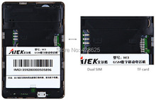 New Original AIEK M3 Card Phone Dual Sim Mini Touch Ultra thin slim phone Aeku Phone