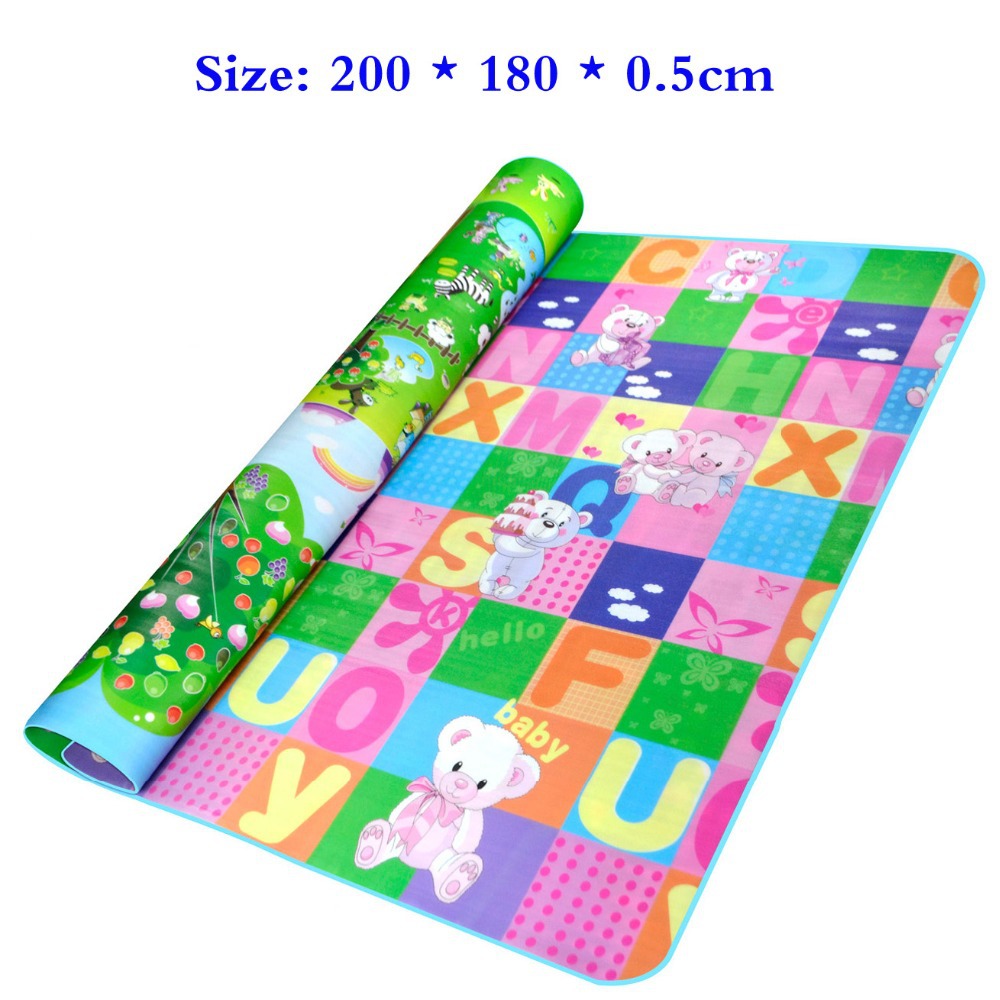 High quality 200*180*0.5cm Baby play mats  baby crawl mat Baby Carpet Pad Toys For Kids Rug Family Picnic Carpet free shipping