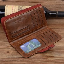 New 2015 Top Vintage Brand Wallets Western Cowboy Hasp Genuine Leather Wallet For Men Bags Free