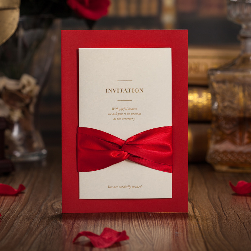 Red wedding invitations online