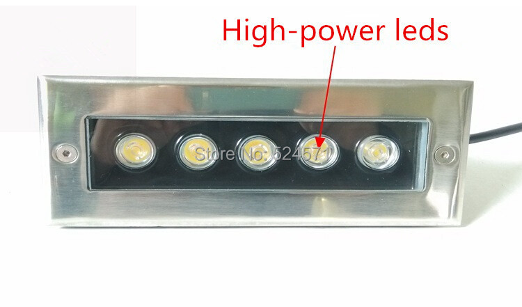 Description Picture 5 of itemFactory Wholesale price 5x2W LED wall washer lights,RGB / White Led outdoor light,85~265V,IP68,200*80*60MM Led underground lamp