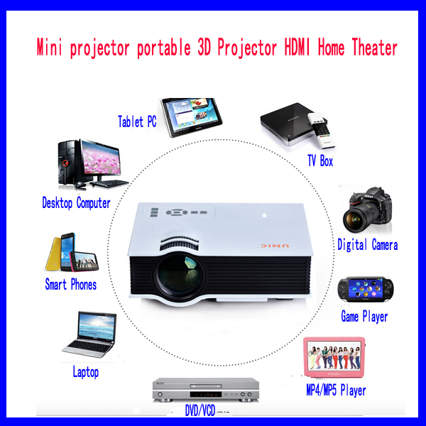 Newest Original UNIC UC40  Mini projector portable 3D Projector HDMI Home Theater beamer multimedia proyector  Full HD 1080P