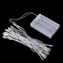 White 30-LED Battery Operated String Light for Wedding Party Christmas