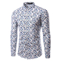 Brand New Stylish Men Shirt Long Sleeve Dress Shirt Men Colorful Irregular Plaid Casual Camisa Slim