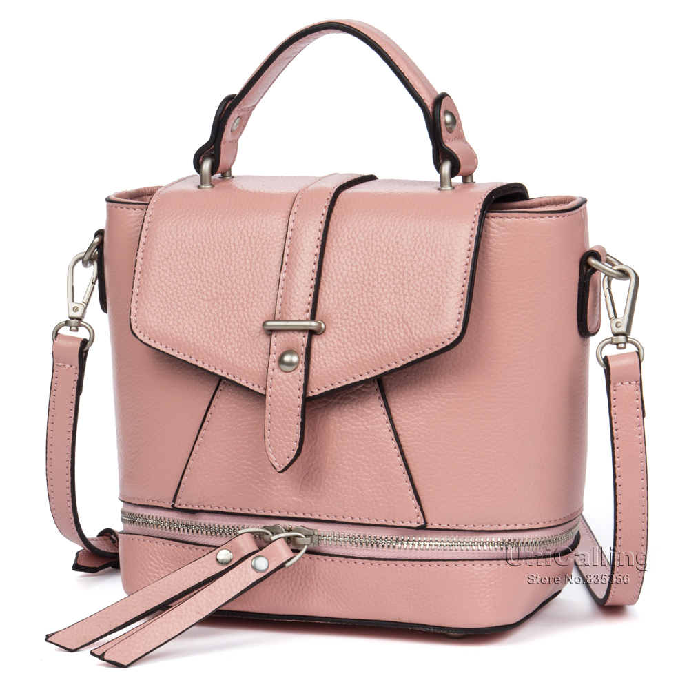 Фотография Brand women small handbag genuine leather new style hasp flap cover fake opening zipper design women leather shoulder bag