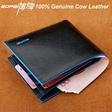 Hot 2015 New Designer brand business black leather Men wallets short purse card holder fashion carteira masculina couro