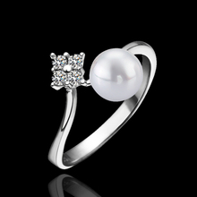 Engagement 925 Silver Pearl wedding Ring For bijoux women Sterling Silver Jewelry love jewellery JZ5521