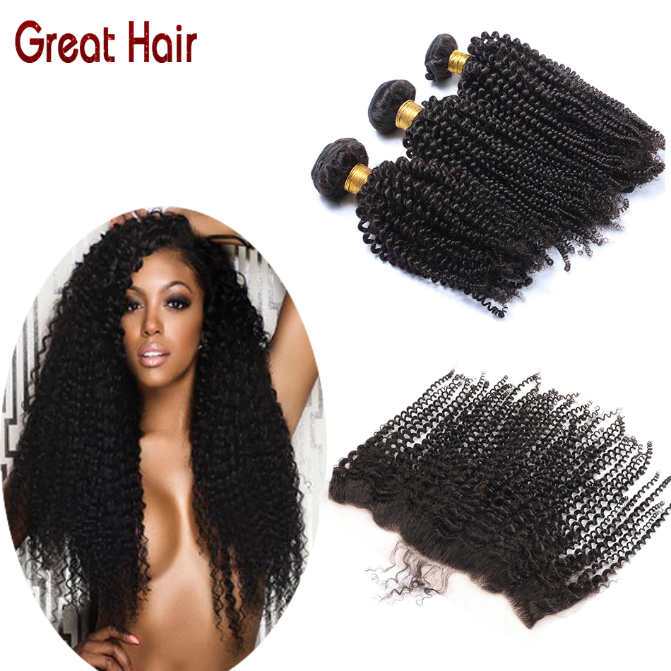 5a unprocessed mongolian kinky curly hair with closure 4pcs/lot,afro kinky human hair,bundles with closures bleached knots
