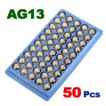 2015 Newest Hot Sale 50Pcs AG13 357A A76 303 LR44 SR44SW SP76 L1154 RW82 RW42 Alkaline Cell Button Battery Long Lasting