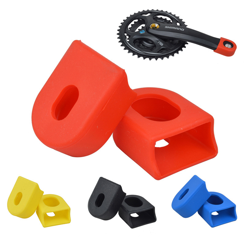 Bike Crankset Crank Protective Sleeve Rubber Cover Parts for Mountain Bikes Road Bicycle Cycling Dropshipping