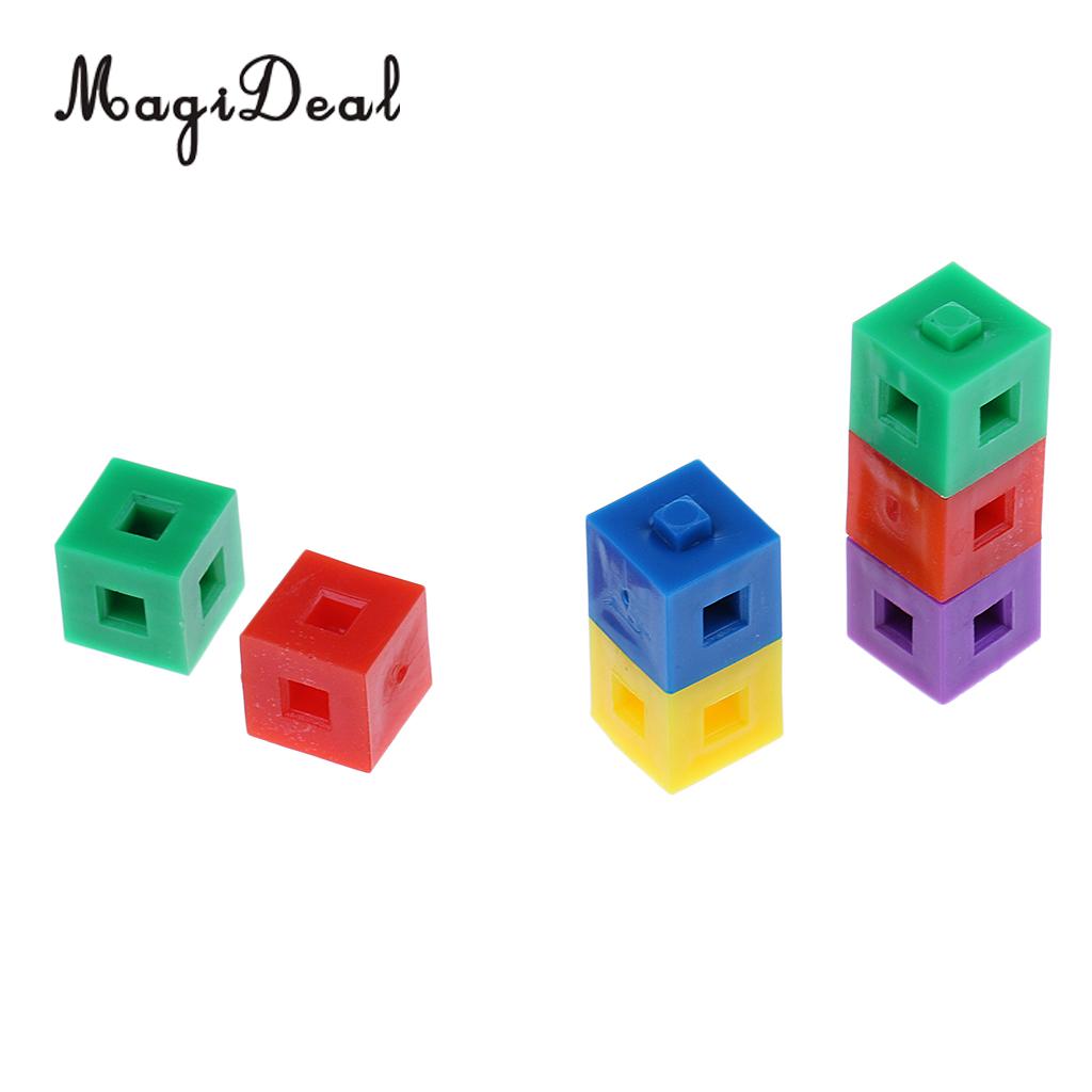 LoveinDIY Kids Children Stacking Cube Building Kit Linking Cubes for
