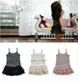 2016 Baby girl kids ruffle lace tank top tops vest singlet strap shirt dress pettiskirt tutu