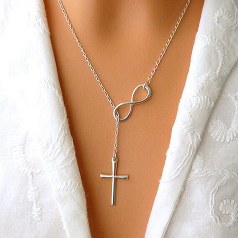 Fine jewelry collier maxi necklace necklaces pendants summer colares femme women collier colares choker Lucky cross