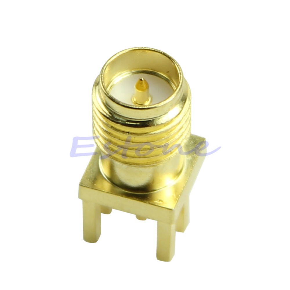 Practical New PCB Board Receptacle RP SMA Male Edge Mount Jack Connector Adapter