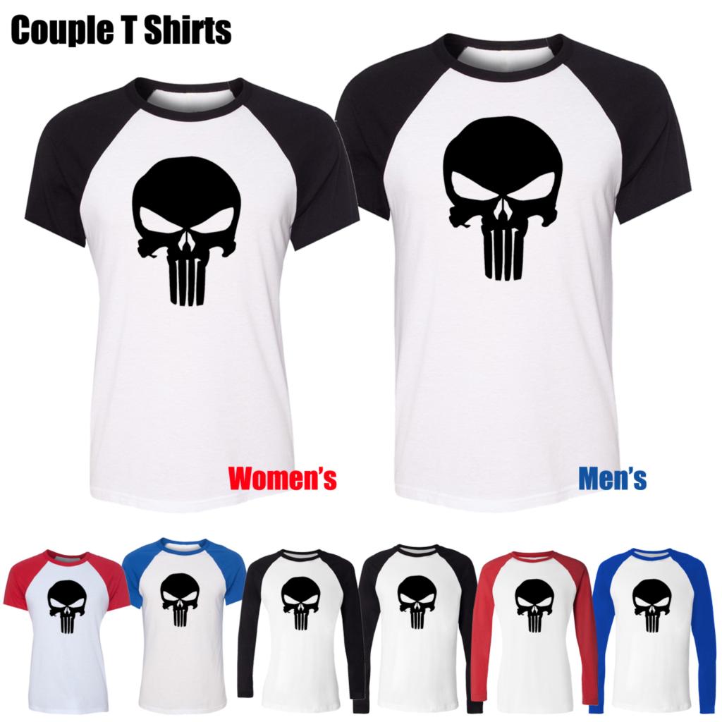 Simple Style Black Punisher Skull Marvel Design Printed T Shirt Men s Boy s Graphic Tee