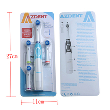 Azdent Electric Toothbrush 4 Brush Heads Health Care Products Battery Operated Oral Hygiene No Rechargeable Smart