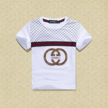 Stock fashion top quality baby boys kids top quality summer short sleeve t shirts children causal