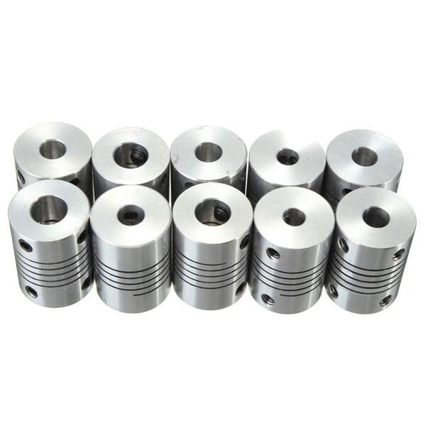 Description Picture 2 of item100pcs/lot, NEW 8x10 mm Aluminium Tight Flexible Shaft Coupling CNC Stepper Motor Coupler Connector Router D19 L25