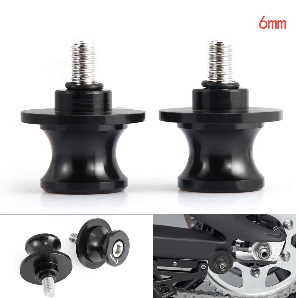 Brand New 6MM CNC Motorcycle Swingarm Sliders Spools Fit For Yamaha Year all Black