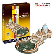 St. basílica de san pedro de CubicFun 3D educativo de papel y EPS modelo Papercraft adorno casero para el regalo navidad