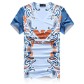2016 new casual tshirt short sleeved t shirt men fashion print t shirt men Slim fit