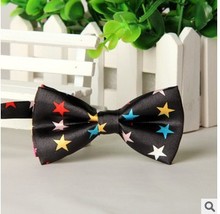 New 2015 Children Polyester Silk Tie Casual Bow Ties Stripes Dots Plaid Floral Stars Printed Butterfly