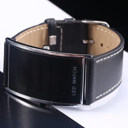 10pcs lot HK post Luxury Slim Men Women s Electronic Sports Casual Leather Strap Wristwatches Digital