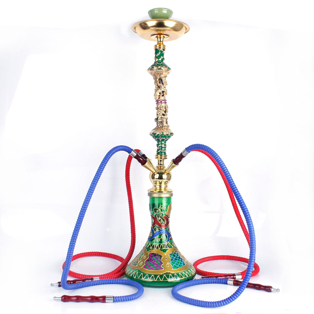 Free shipping Long Columns 4 Hose Chicha Arab Water Hookah Shisha Pipe