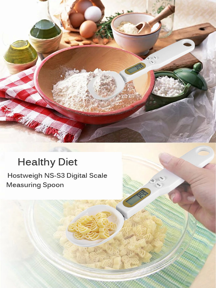 Host weigh NS-S3 LCD Kitchen Digital Scale Measuring Spoon 500g Capacity Coffee Tea Weighing Device Household Supplies