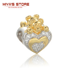 14K Gold Love Beads In Rhinestones Crown