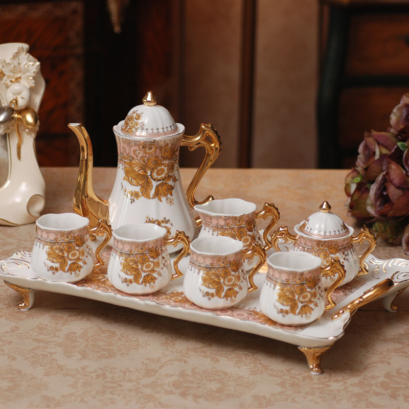 drinkware sets Coffee cup Set European aristocratic luxury ceramic tea sets porcelain Coffee uit Home Furnishing