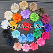200pcs/lot 1.5″Handmade Satin Ribbon Flower Baby Girl Fabric Flowers Boutique Hair Flower Accessories For Dress/Shoes Decoration